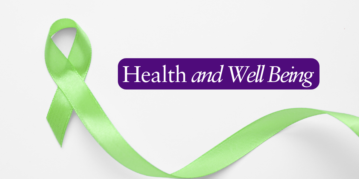 health and well being green banner